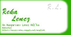 reka lencz business card